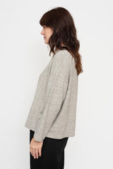 Cotton Long Sleeve T Shirt Grey