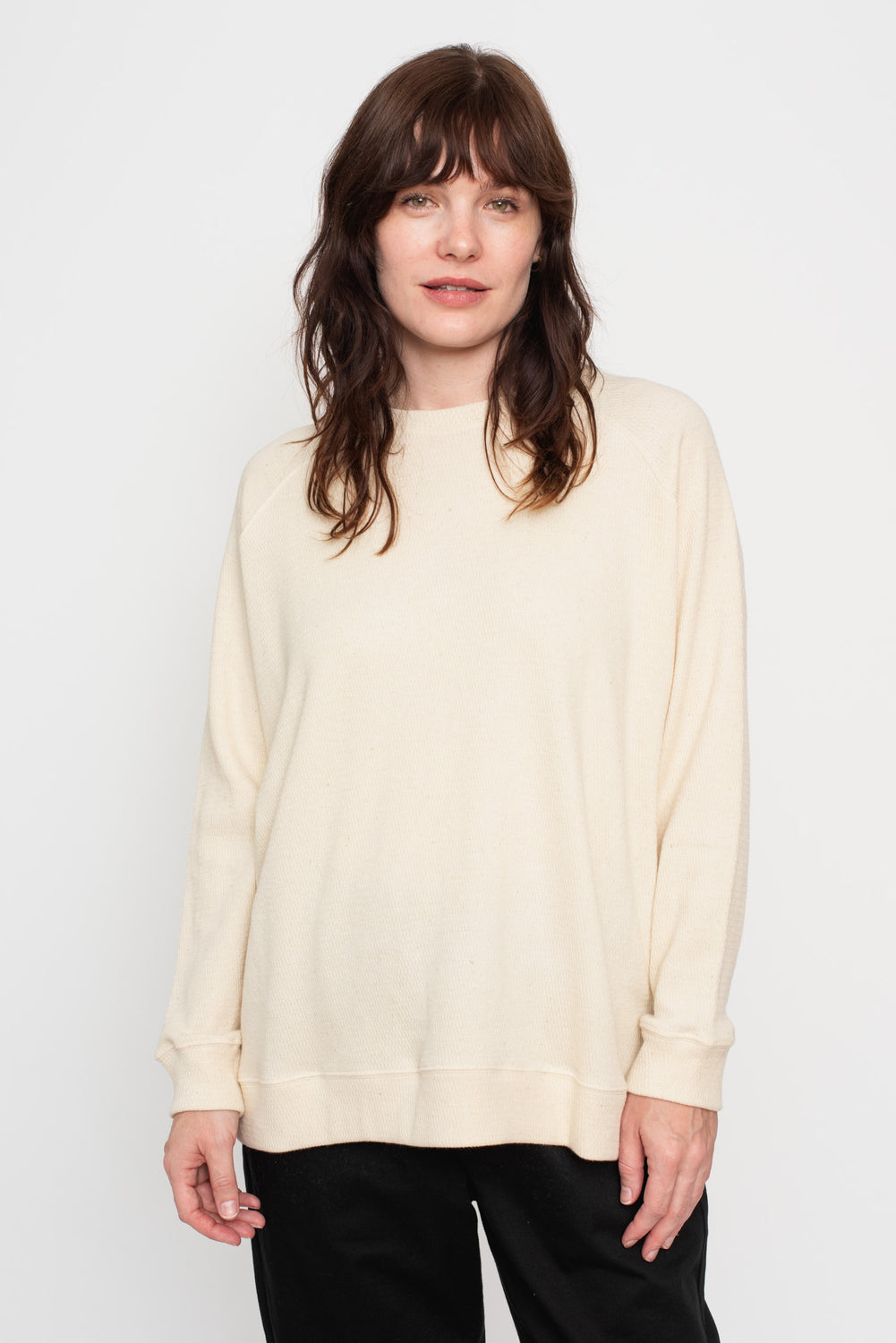 Thermal Knit Cotton Pullover