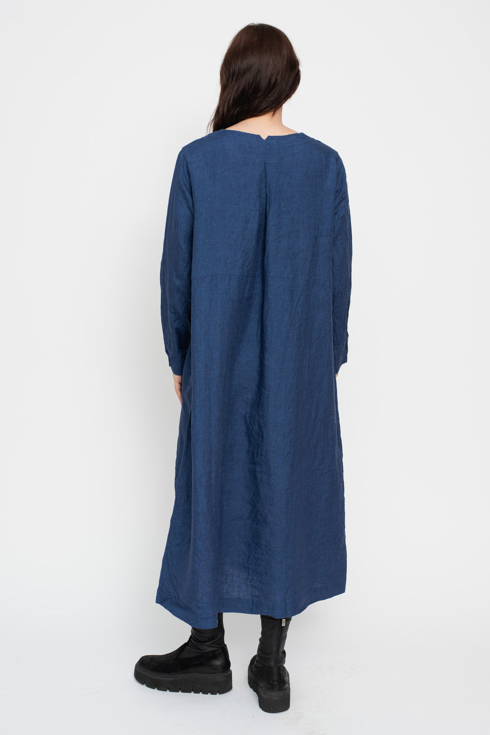 Indigo Linen Dress