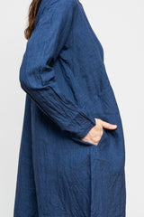 Indigo Linen Dress