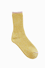 Silk Cotton Socks Colorful Flags (Yellow)