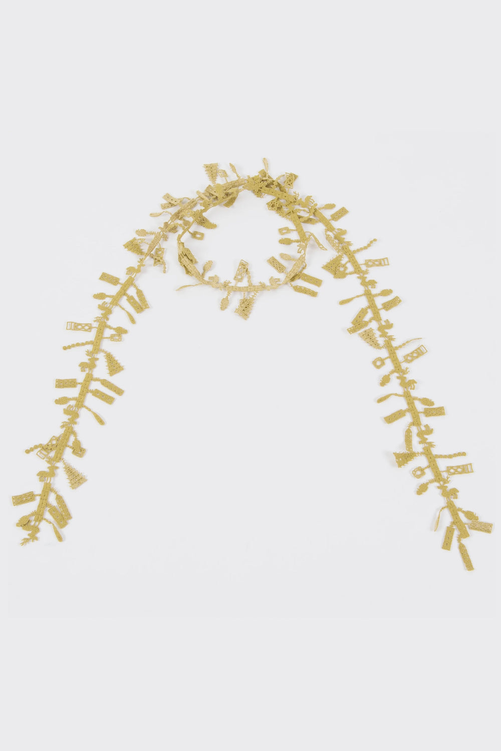Lace  Necklace, Deer Mustard