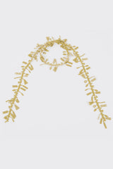 Lace  Necklace, Deer Mustard