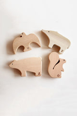 Wooden Forest Animals Building Blocks