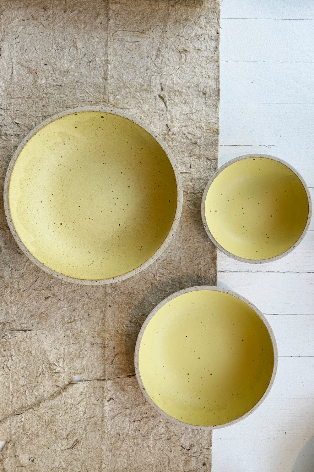 Cultivate Bowl, Ash and Lemon Yellow