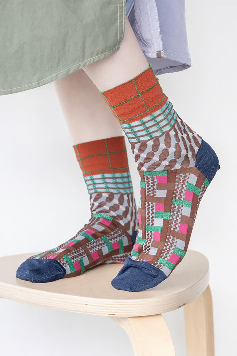 Cross Patch Ankle Socks