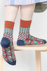 Cross Patch Ankle Socks