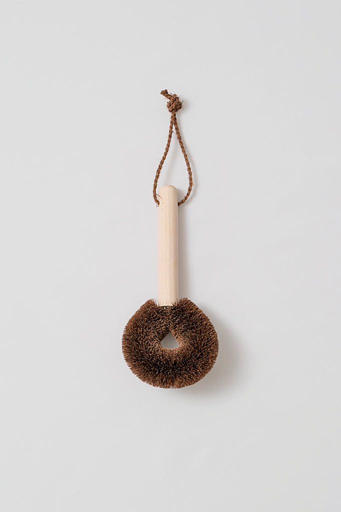 Scrub Brush with Beech Handle-For Skillet