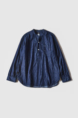 Band Collar Shirt, Light Denim