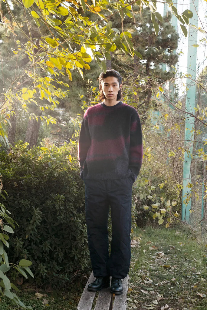 Unisex Knit Shaggy Gradation Pullover Sweater
