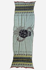 Fulling Wool Scarf COPTIC SKULL Green