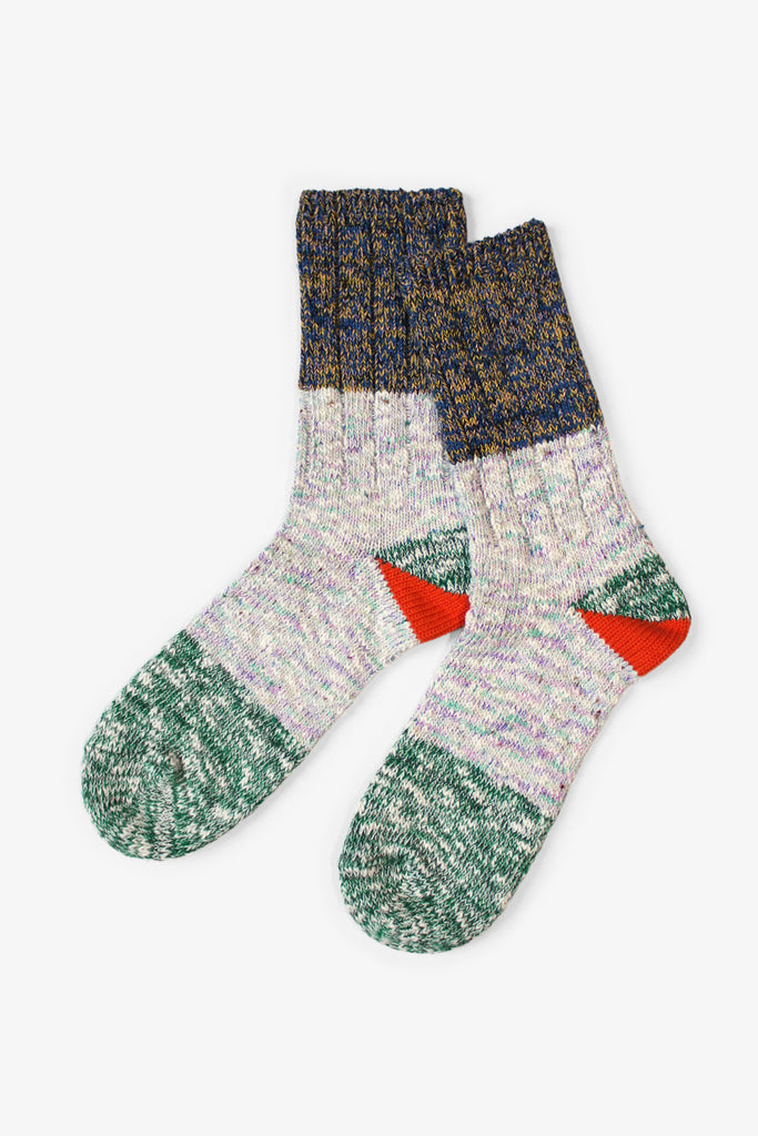 60 Yarns 2 TONES HEEL Socks, Size 3