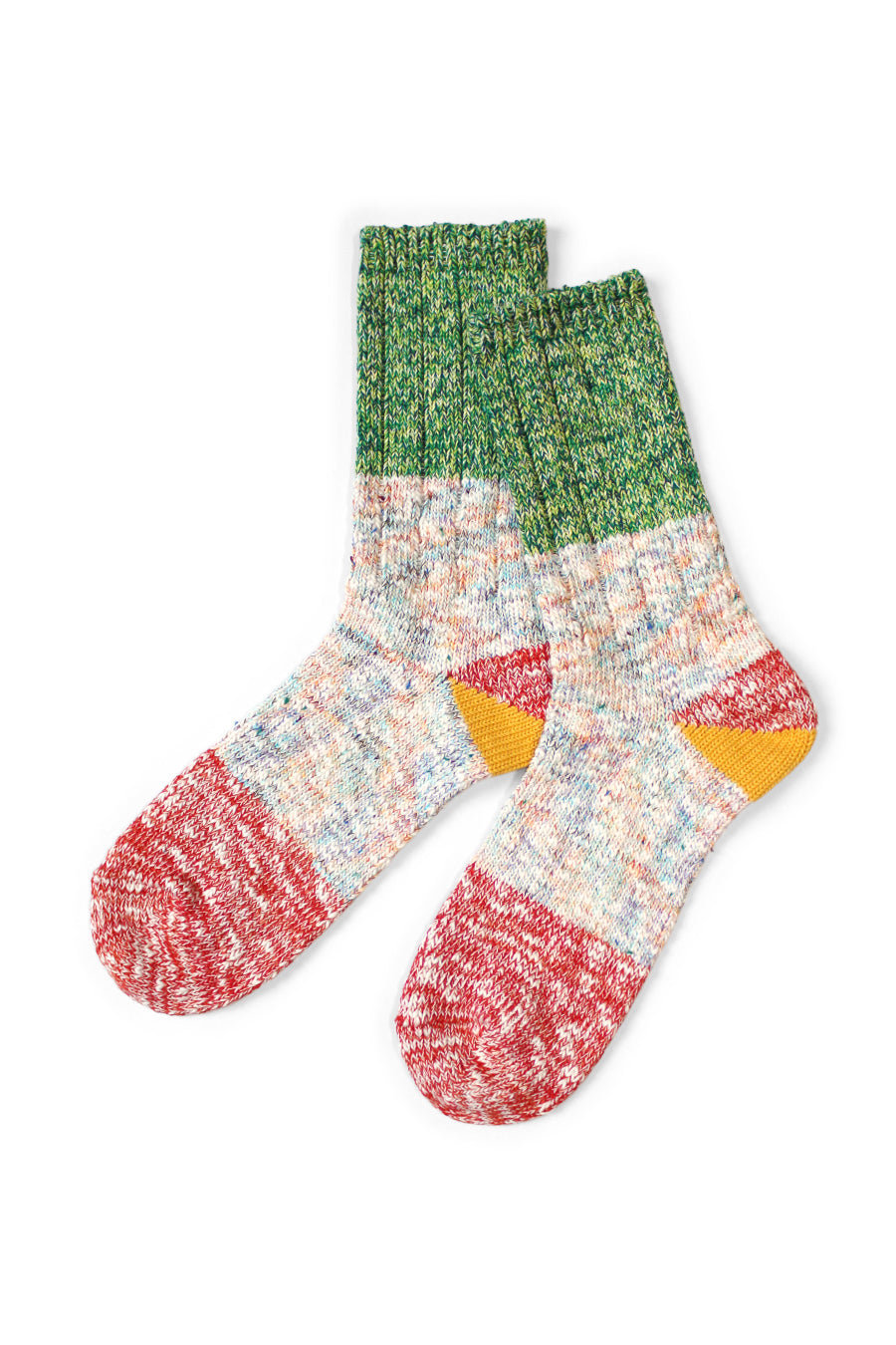 60 Yarns 2 TONES HEEL Socks, Size 3