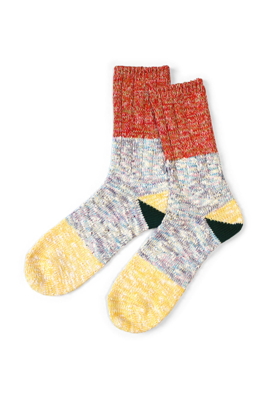 60 Yarns 2 TONES HEEL Socks, Size 3