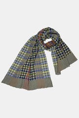 Circle Bricks Shawl, Green Mix