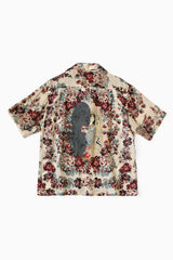 Silk Rayon CHAMPETRE A.MA.TE.RA.SE. WRANGLE Collar Aloha Shirt