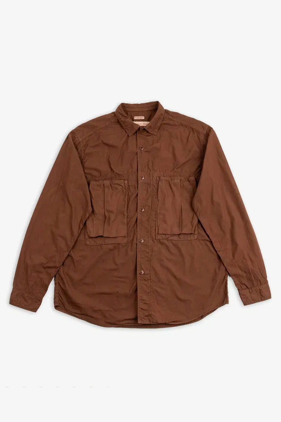 Broad Cloth Anorak Shirt Brown