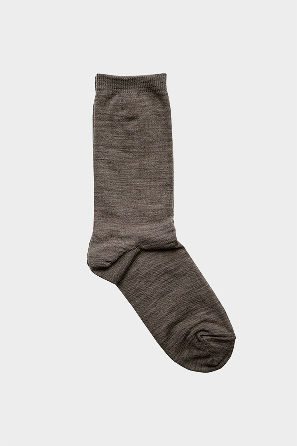 Silk Wool Double-Faced Socks Dark Brown