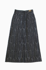 12oz MAGPIE Denim High Waisted Maxi Skirt, BLKxBLK