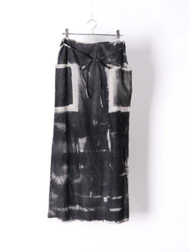 Simple Wrap Skirt, Sumi Dye