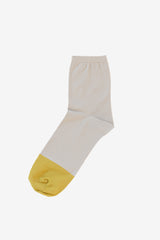 High Twisted Cotton Summer Socks, Light Gray