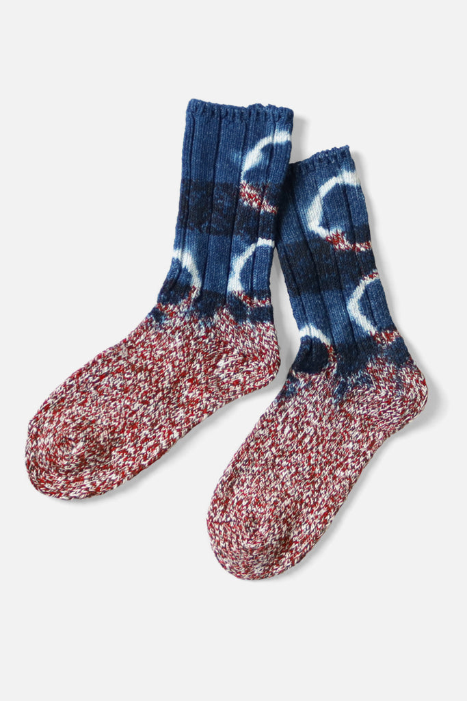 56 Yarns TOKUSHIMA SHIBORI Dye Socks Indigo