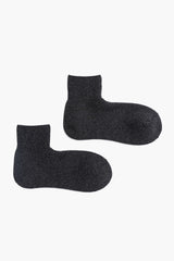 Soft Pile Ankle Socks Charcoal Heather
