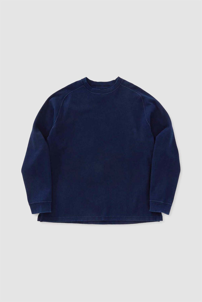 Unisex Knit Hand-Dyed Slub Cotton Long Sleeve T shirt