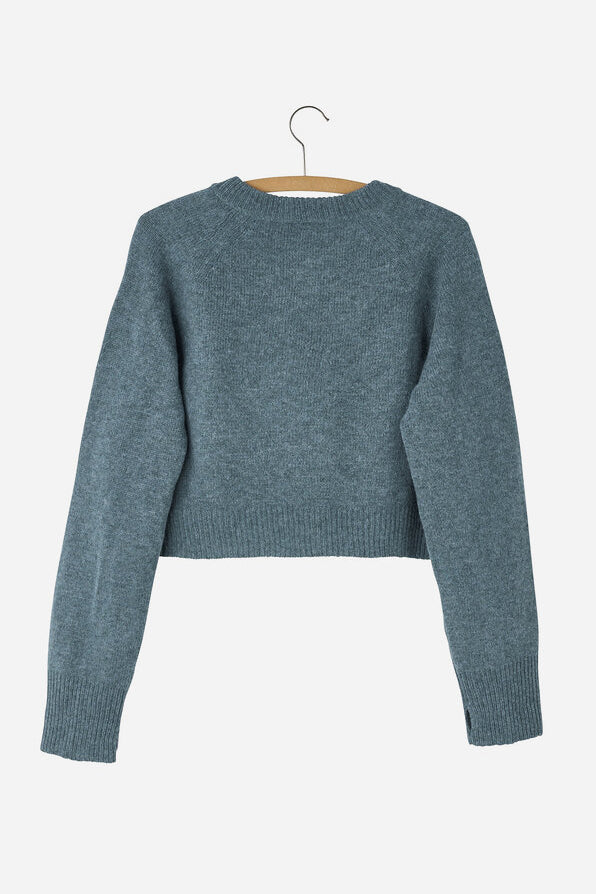 Raglan Cardigan Turquoise