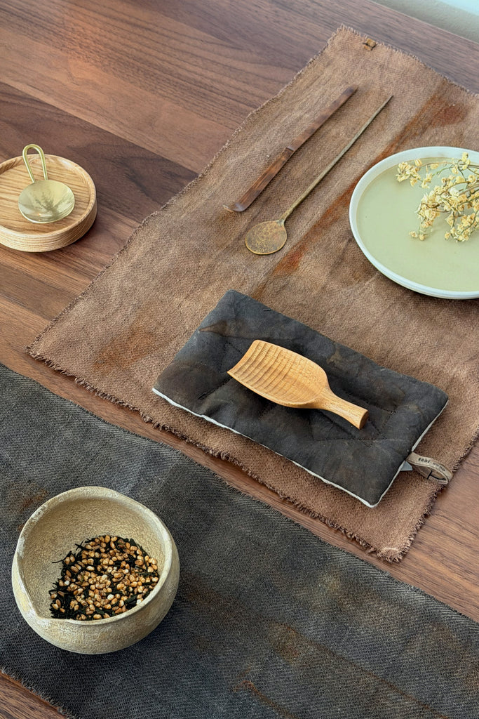 Rust and Kakishibu Pot Mat Medium
