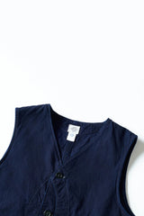 Royal Traveler Vest, Cotton Dobby Indigo Deep Wash