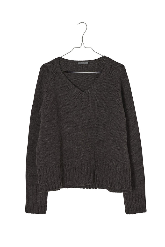 V-Neck Sweater Dark Brown