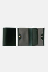 Pressed Cotton Card & Coin Wallet, Gray and Green