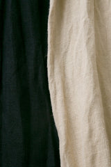 Hemp Canvas Gathered Flared Skirt