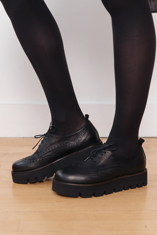 Platform lace up shoes top