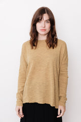 Wool Long Sleeve Top, Mustard