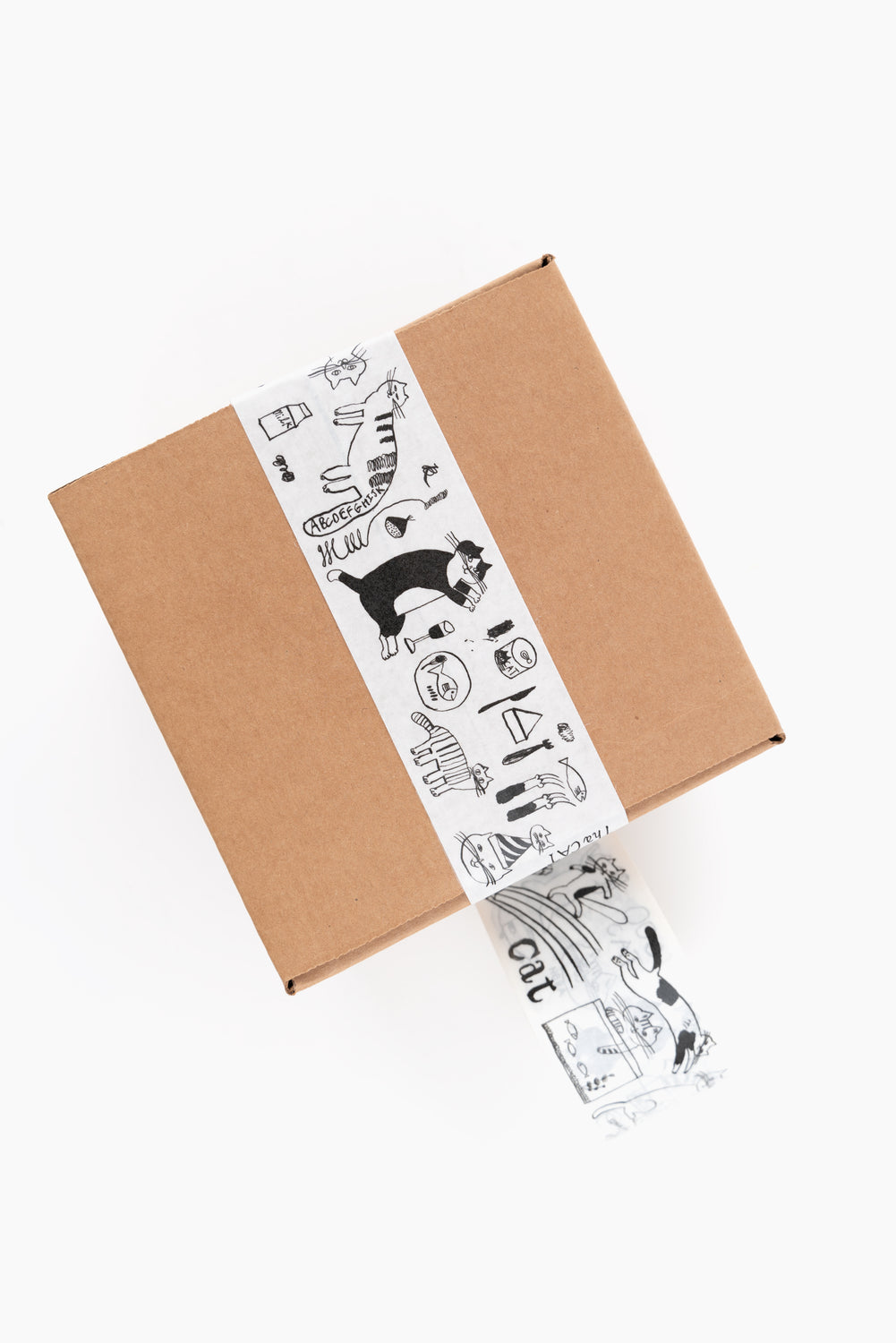 Wide Adhesive Tape with Cats