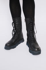 Lace up Mid-Calf Boot