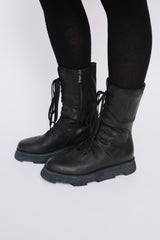 Lace up Mid-Calf Boot