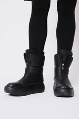 Front Zip Wool Lined Boots