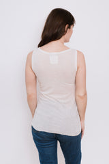 Cotton Tank Top. Chalk