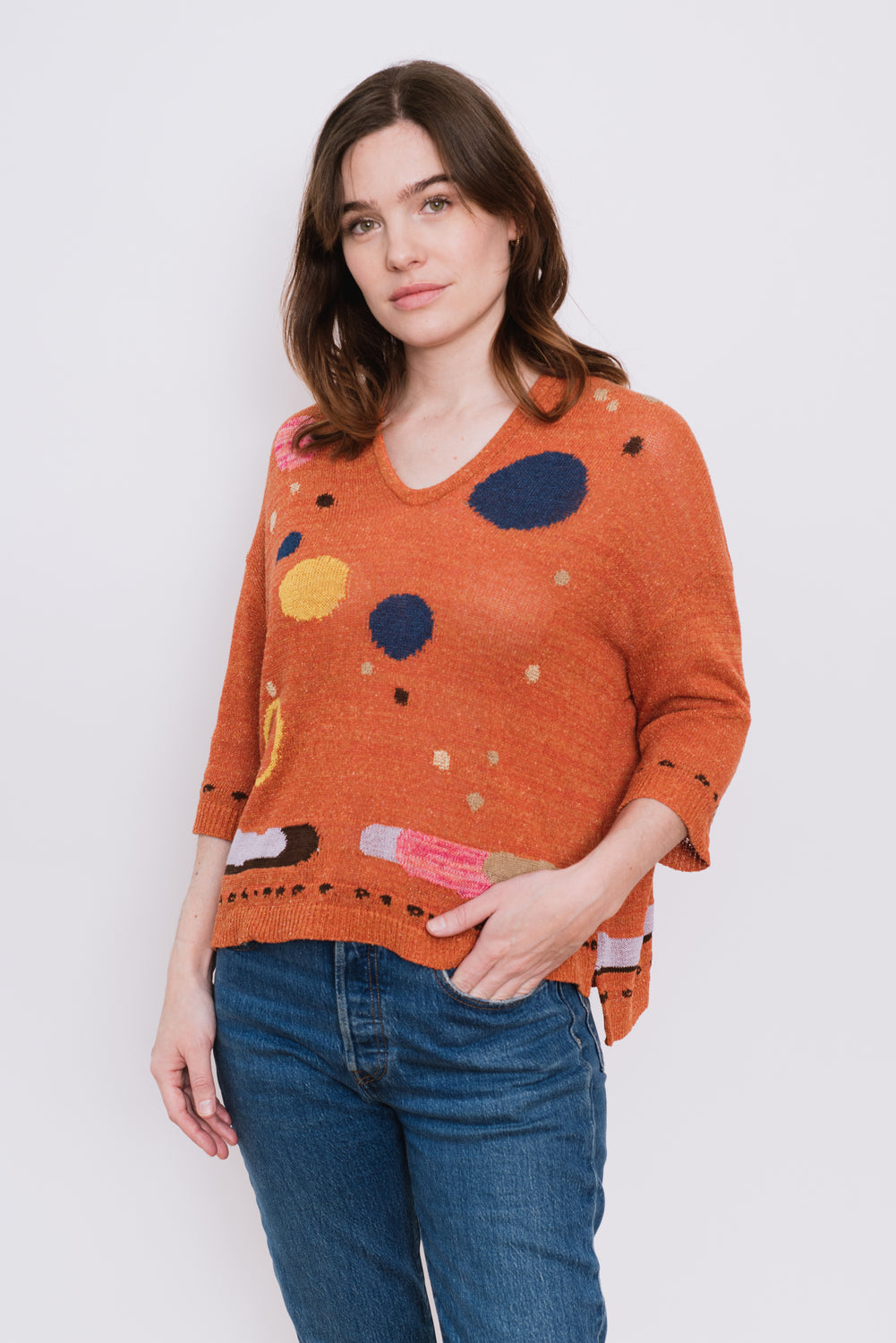Knit Sweater Orange