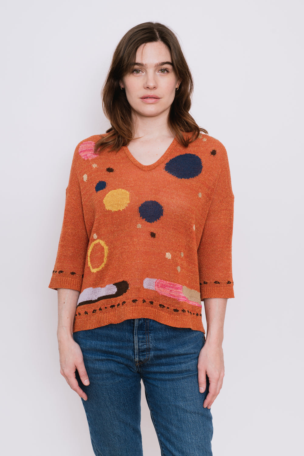 Knit Sweater Orange