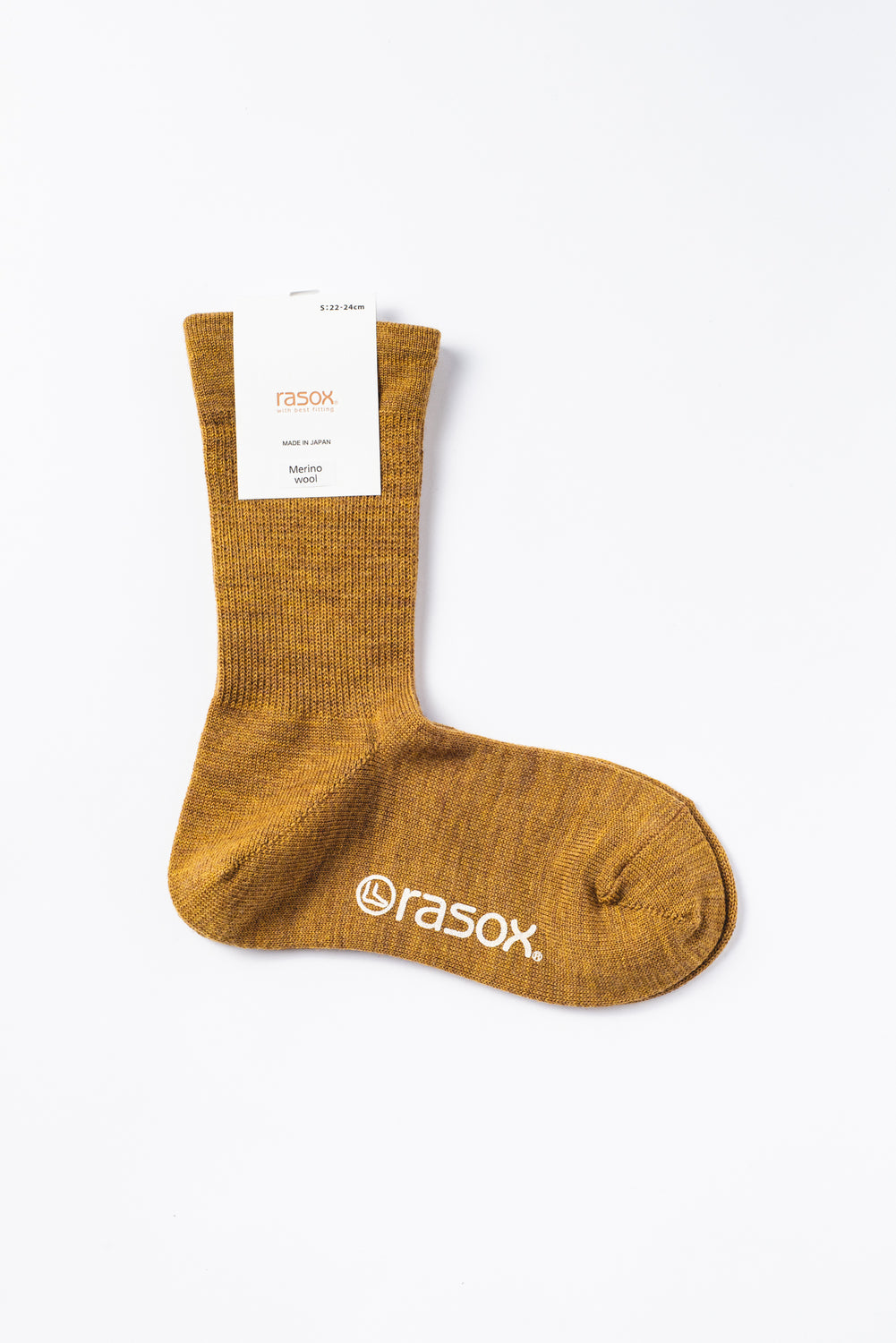 Basic Merino Wool Crew Socks, Mustard – Moth