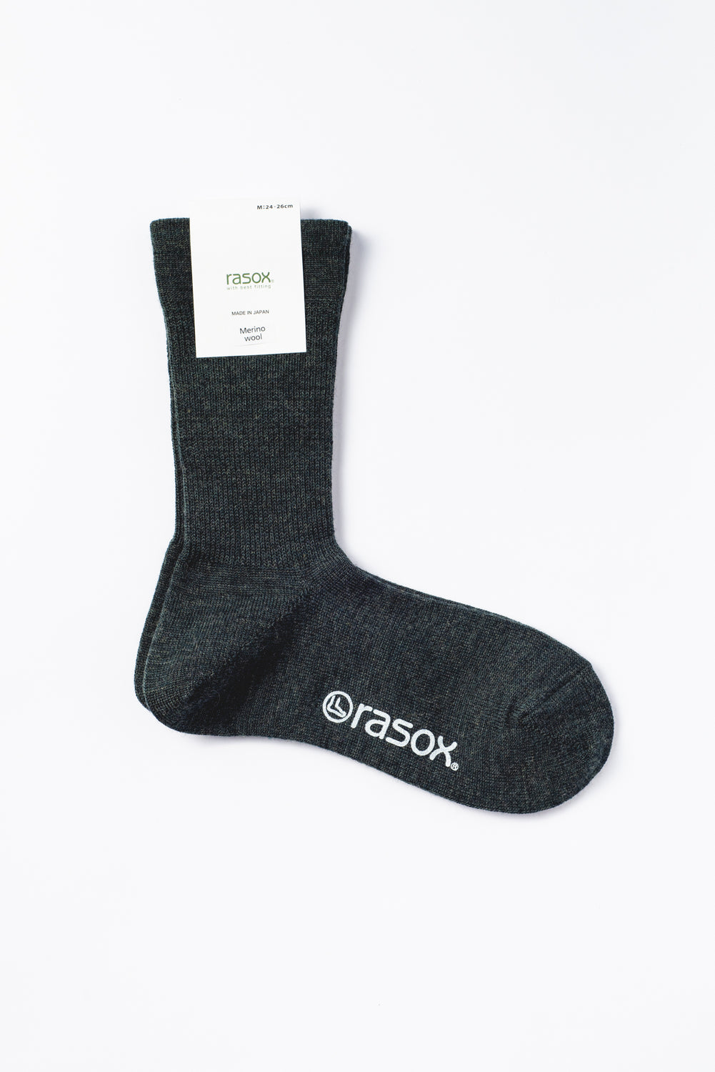 Basic Merino Wool Crew Socks,Dark Green