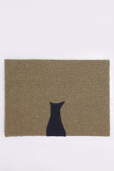 Cat Silhouette Doormat, Gray