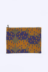 Flat Pouch (Orange/Purple Hexagons)