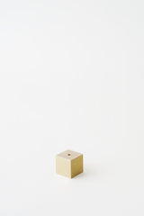 Brass Cube Incense Holder Gold