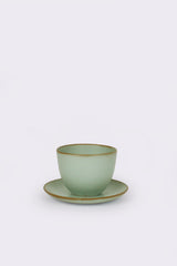 Pebble Cup and Saucer (Moss Green)