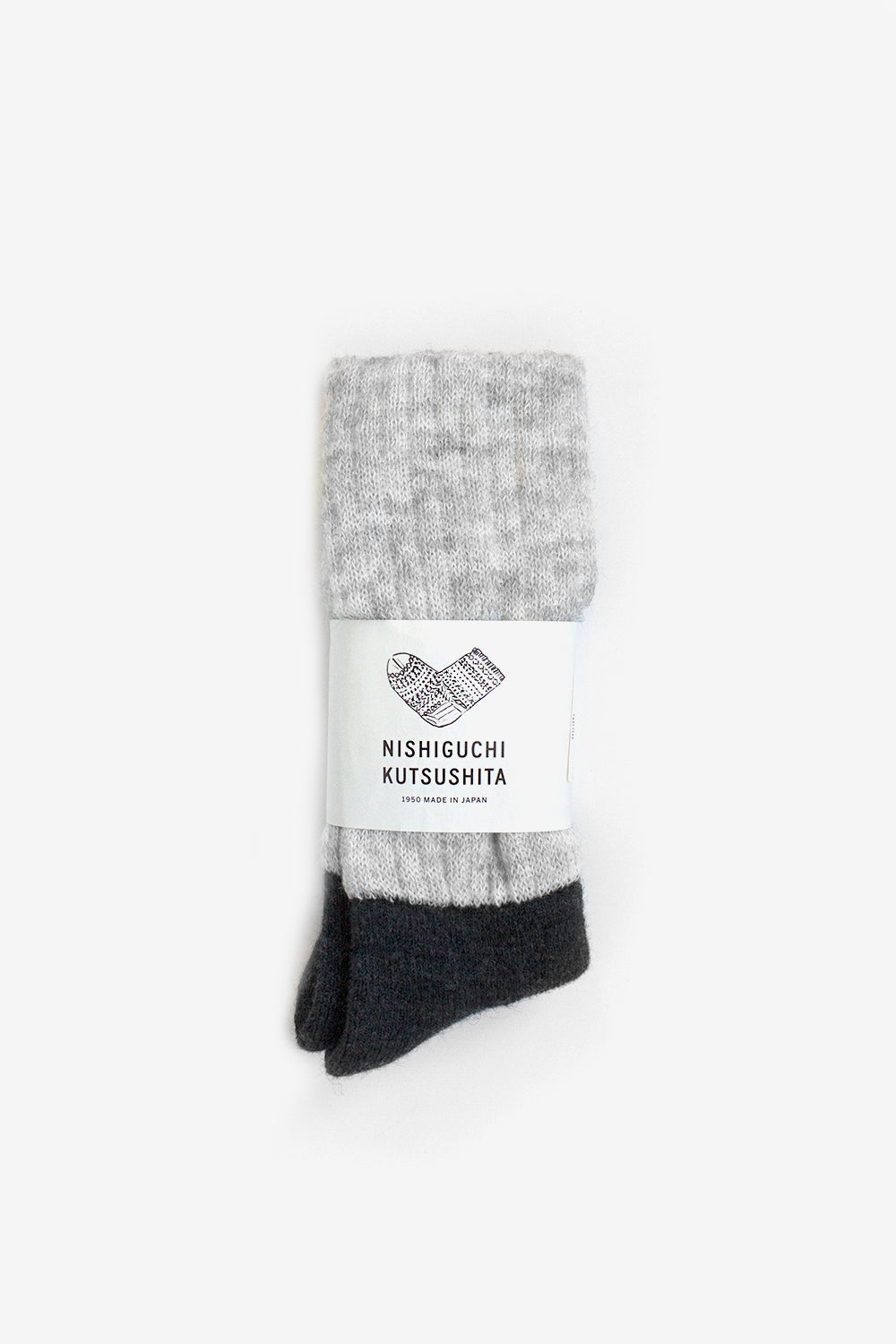 Mohair Pile Socks, Grey